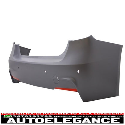 paraurti posteriore m-technik con diffusore a mantovana uscita singola/doppia terminale di scarico nero pianoforte terminali di scarico neri m performance adatto per bmw serie 3 f30 (2011+)