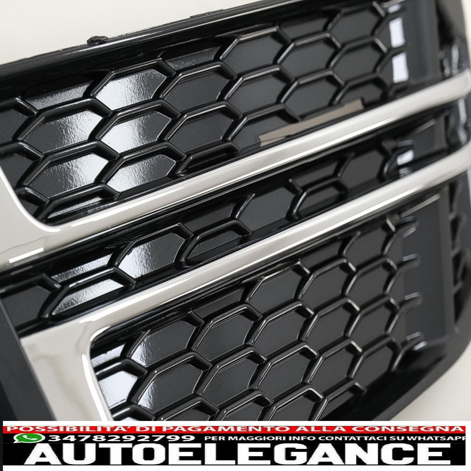 coperture inferiori della griglia del paraurti griglie laterali adatte per audi a4 b9 berlina avant (2016-2018) s-line silver edition AUTOELEGANCERICAMBI