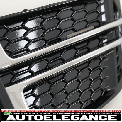 coperture inferiori della griglia del paraurti griglie laterali adatte per audi a4 b9 berlina avant (2016-2018) s-line silver edition AUTOELEGANCERICAMBI