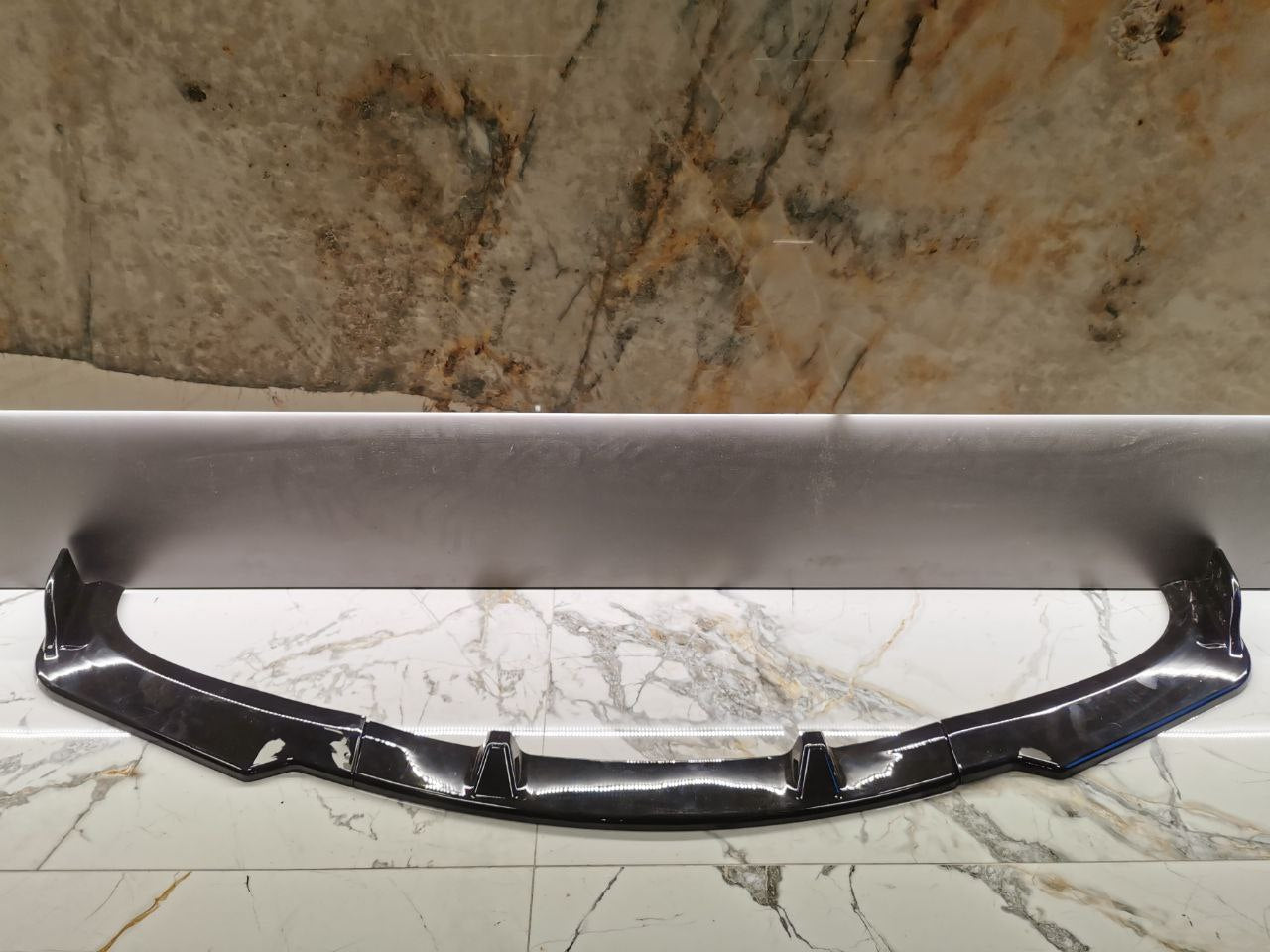 SPLITTER 3 PEZZI ADATTO PER BMW SERIE 3 E90 E91 2008-2013 STANDARD NERO LUCIDO
