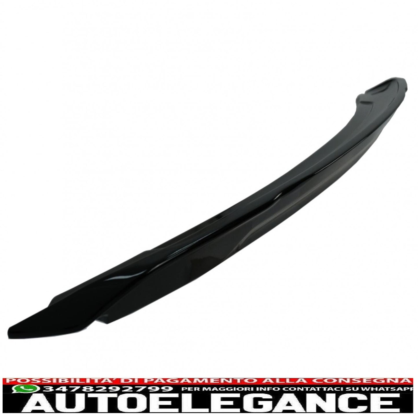 Spoiler per bagagliaio adatto per Ford Mustang MK6 VI sesta generazione (2015-2020) GT350 design nero pianoforte