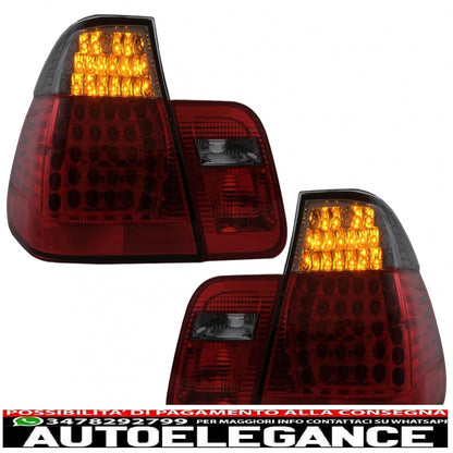led rear lights suitable for bmw 3 series e46 limousine 4d (09.2001-03.2005) smoke red