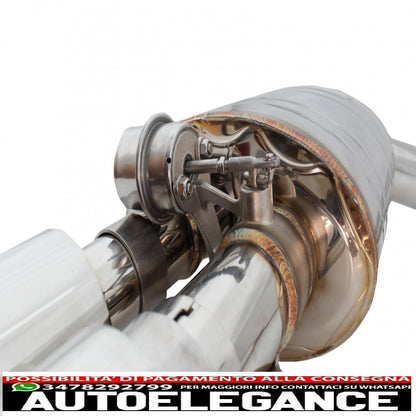 complete exhaust system suitable for bmw 5 series f10 (2011-2016) petrol 1.6/2.0 l 520i n2b20/nb20b16 / 528i nb20b20 turbo i4 twin double tailpipes m5 m sport design with Valvetronic