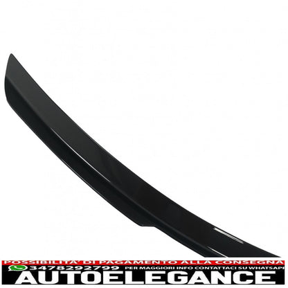 Additional roof spoiler cap suitable for audi q8 suv (2018-up) sporty piano black design