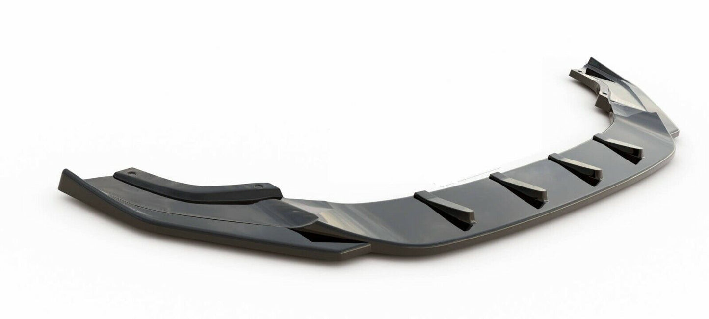 VW GOLF R 7.5 R SPLITTER LIP SPOILER UNDER FRONT BUMPER ABS GLOSS BLACK