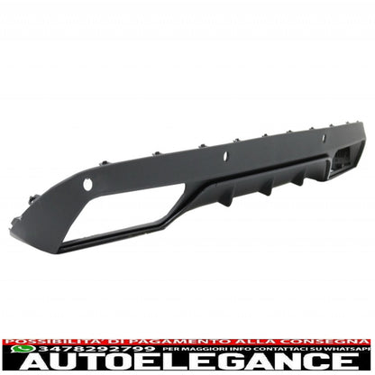 diffusore paraurti posteriore con terminali di scarico adatto per mercedes classe c w205 s205 (2014-2018) c63 look shadow nero e cromato per paraurti standard