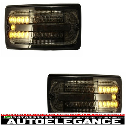 fanali posteriori full led adatti per mercedes classe g w463 (1989-2015) fumé