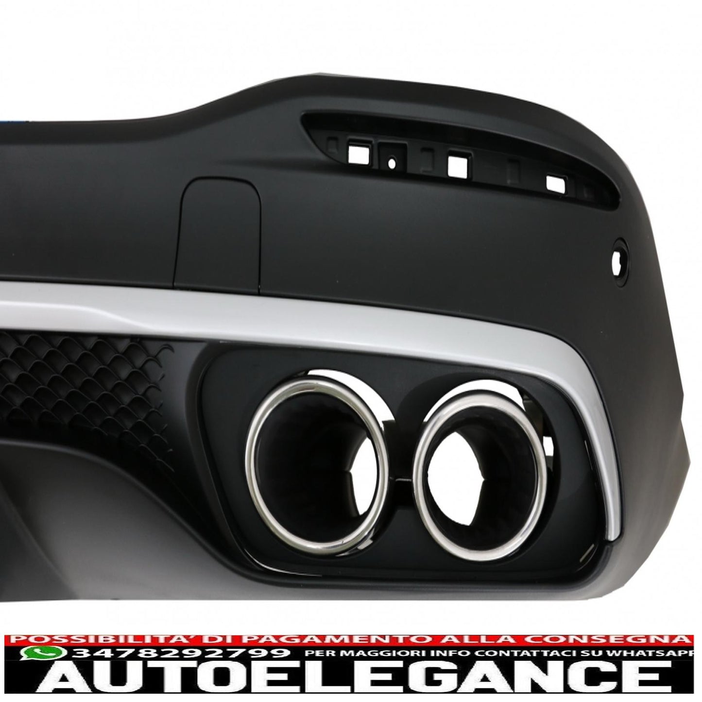 diffusore posteriore con terminali di scarico color argento adatti per mercedes gle w167 suv v167 sport line (2019-up) design gle53