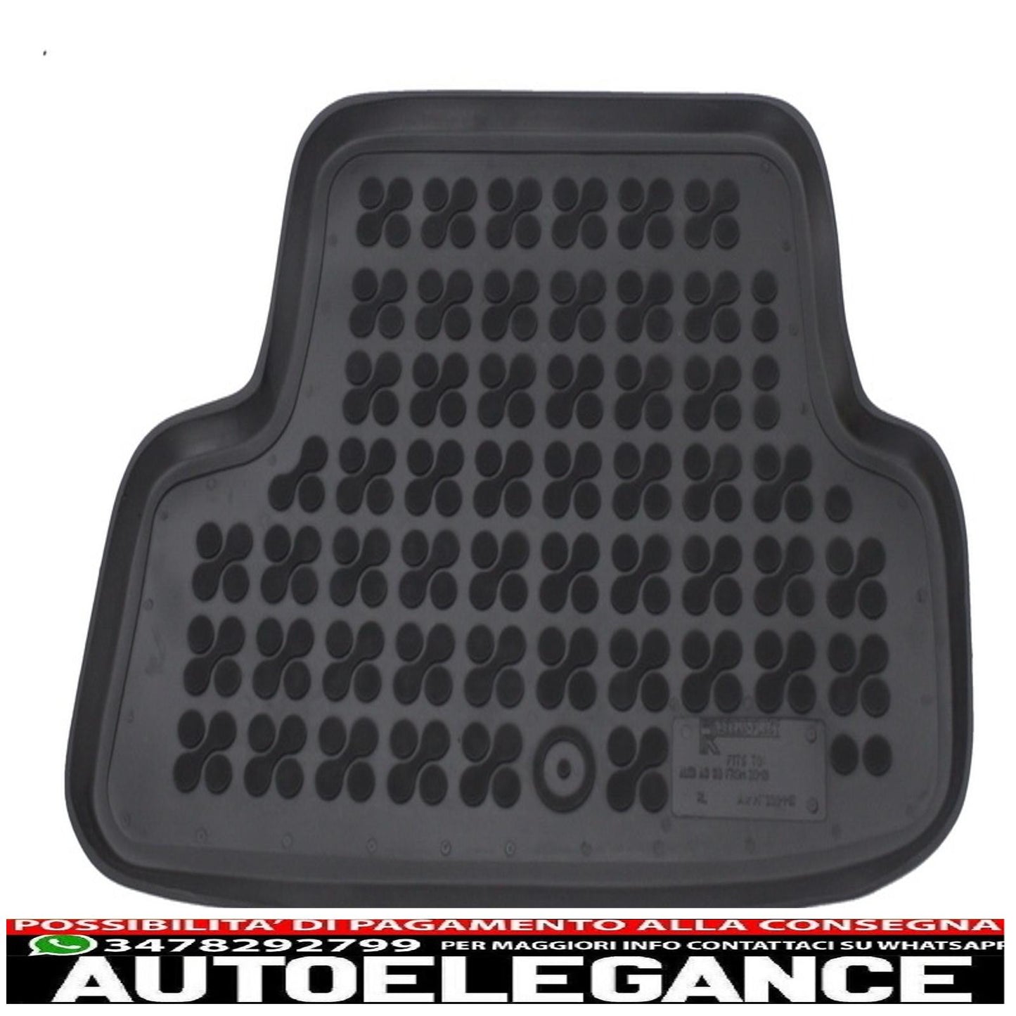 Black rubber mat suitable for audi a3 8v hatchback (2012-2020)