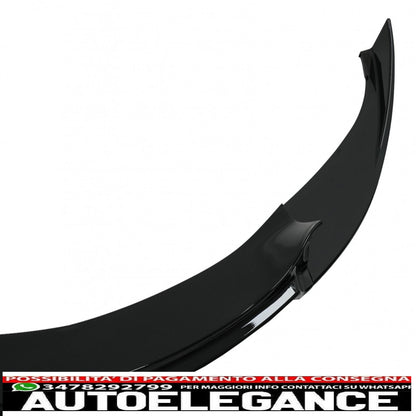 Front bumper spoiler lip suitable for bmw 5 series e60 e61 m5 bumper oe (2003-2010) piano black 