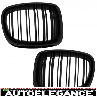 complete body kit with central grilles double stripe piano black suitable for bmw 5 series f10 lci (2014-2017) m-technik design