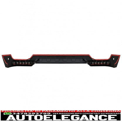 Front bumper spoiler led drl extension suitable for mercedes g class w463 (1989-2017) black design 