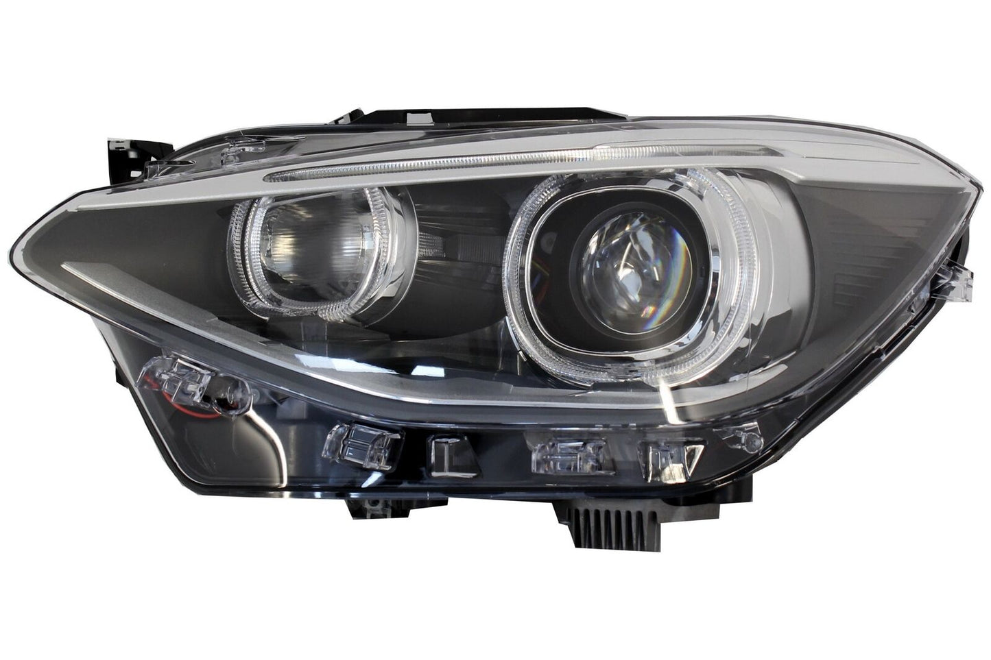LED DRL Angel Eye Headlights for BMW 1 Series F20 F21 2011-2014 Black Light
