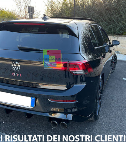 DIFFUSORE POSTERIORE PER VW GOLF 8 2019+ SOTTO PARAURTI DOPPIO SCARICO RLINE