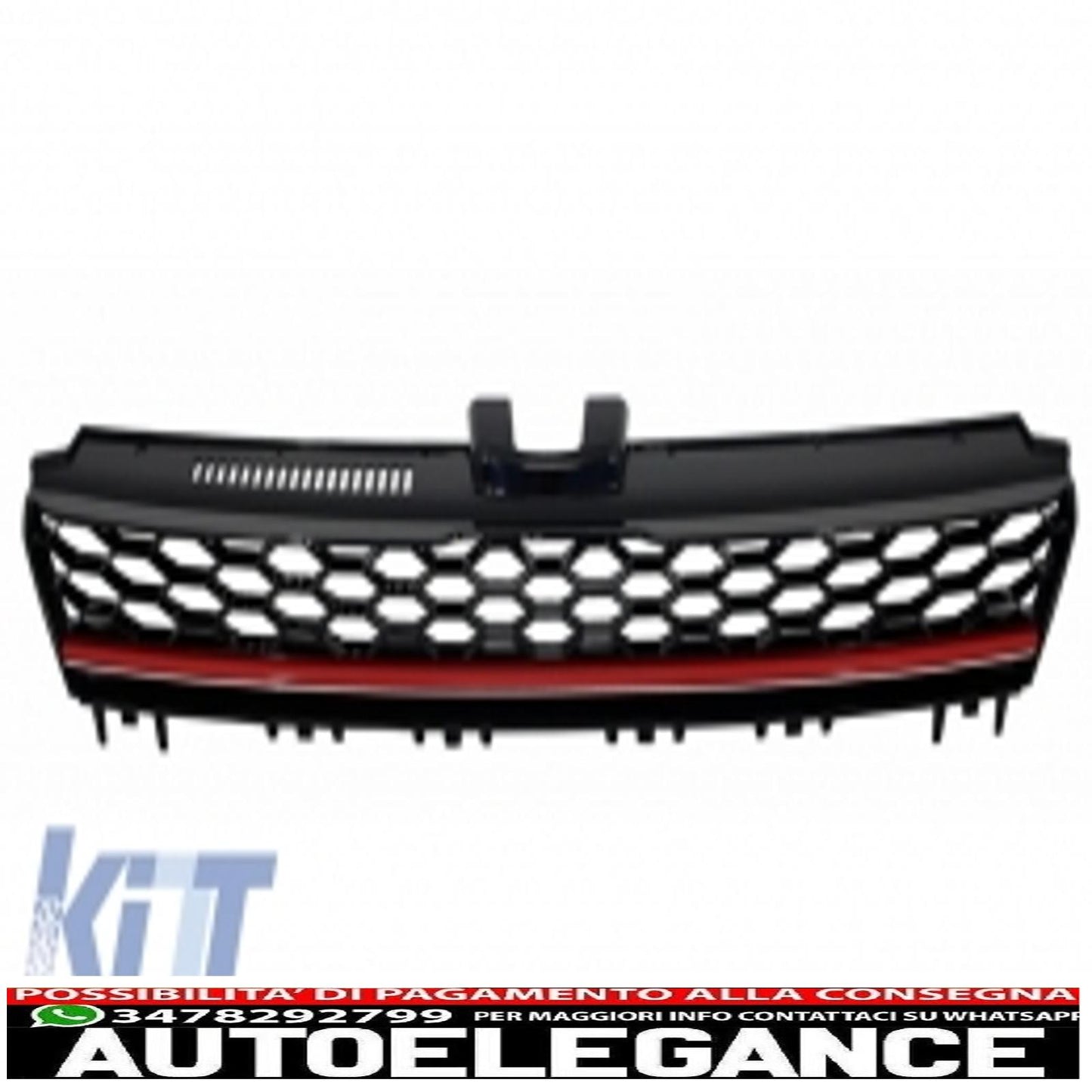 front bumper suitable for vw golf vii 7 5g (2013-2017) gti look with central grille 