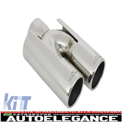 m-technik body kit suitable for bmw e60 (5 series) (2003-2010) with acs-look exhaust silencer 