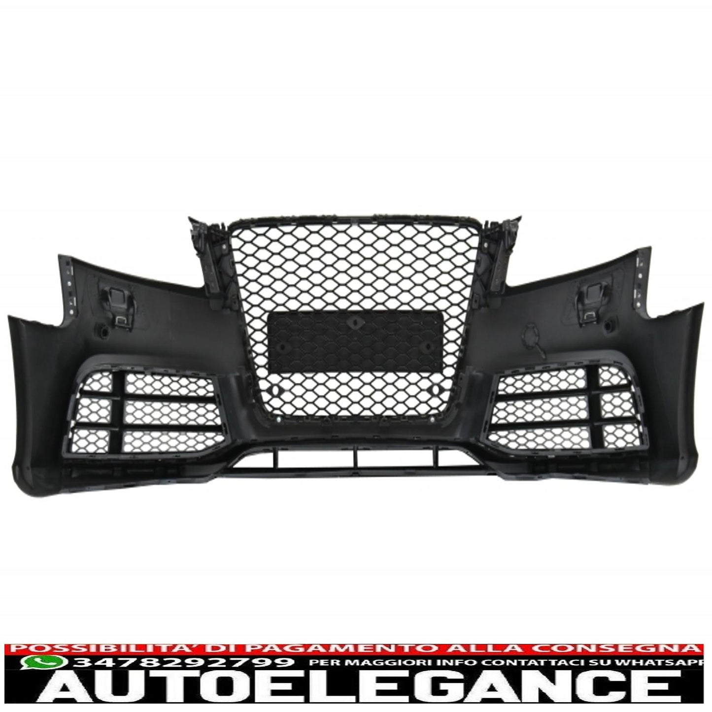 paraurti anteriore adatto per audi a5 8t pre restyling (2007-2011) con paraurti aggiuntivo spoiler labbro design rs5 vero carbonio