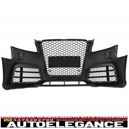 paraurti anteriore adatto per audi a5 8t pre restyling (2007-2011) con paraurti aggiuntivo spoiler labbro design rs5 vero carbonio