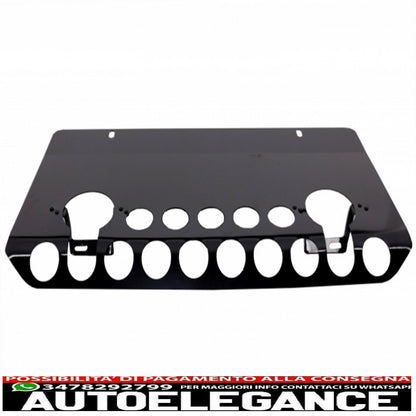 Gloss Black Front Bumper Skid Plate Off Road Spoiler LED DRL Extension Fit For Mercedes G Class W463 (1989-2016) B-Design 