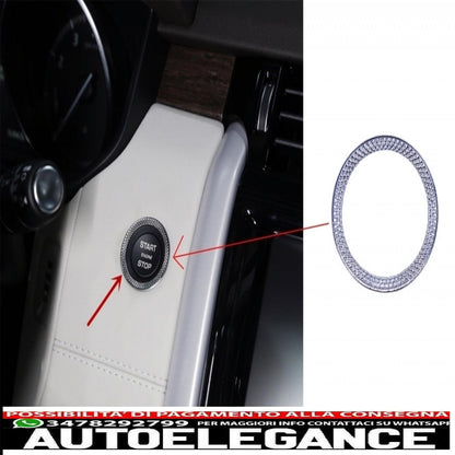 regolazione del sedile rivestimento cromato del telaio con anello pulsante di avvio del telaio adatto a land rover discovery 5 l462 (2017-) discovery sport l550 (2014-) range rover sport l494 (2013-)