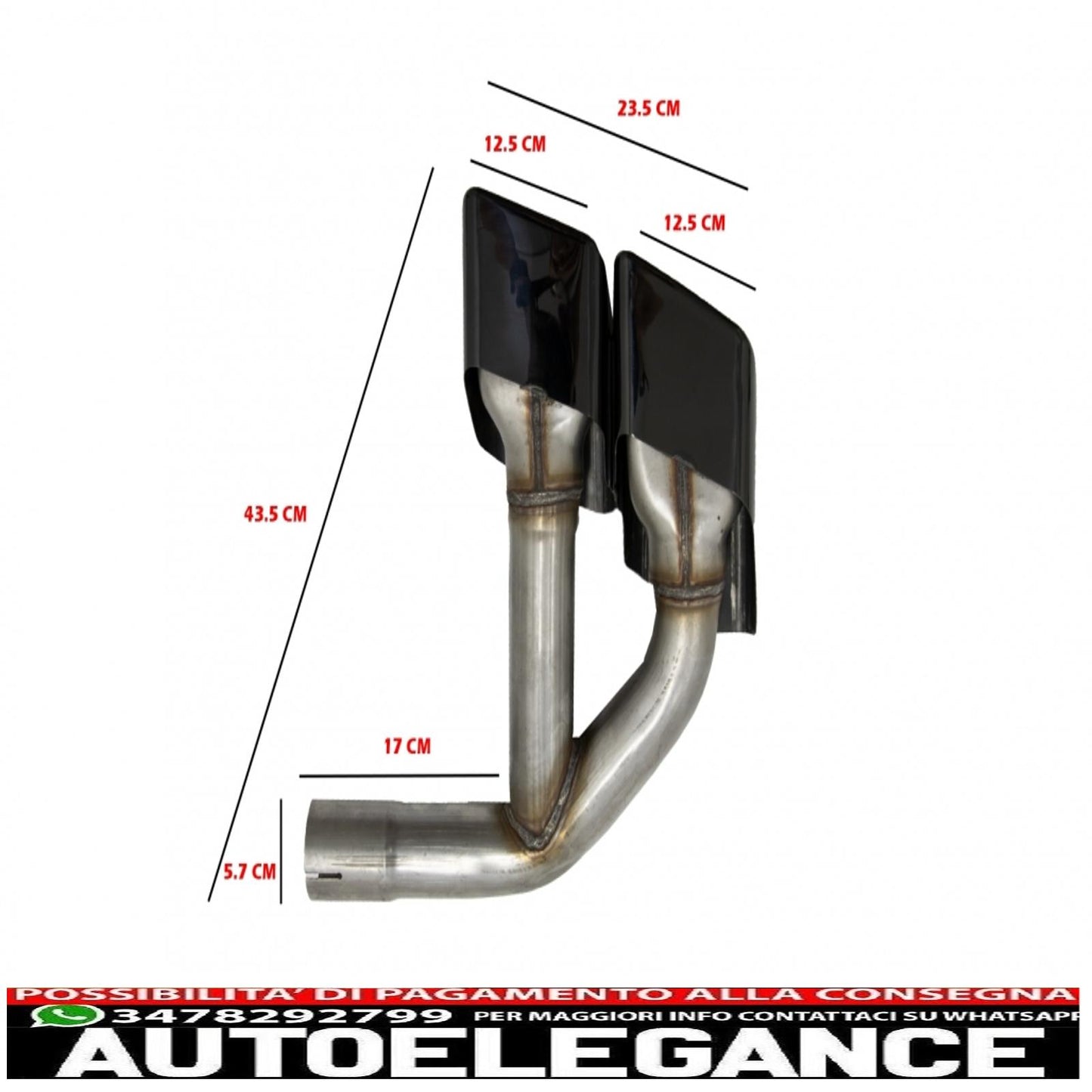 Terminali di scarico terminali di scarico adatti per audi q7 4m (2015-2019) sq7 design solo nero 3.0 benzina benzina
