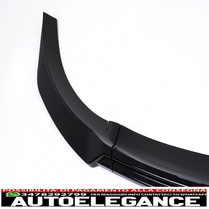 Front Bumper Spoiler Lip Add-on Fits Tesla Model Y (2020-up) Piano Black