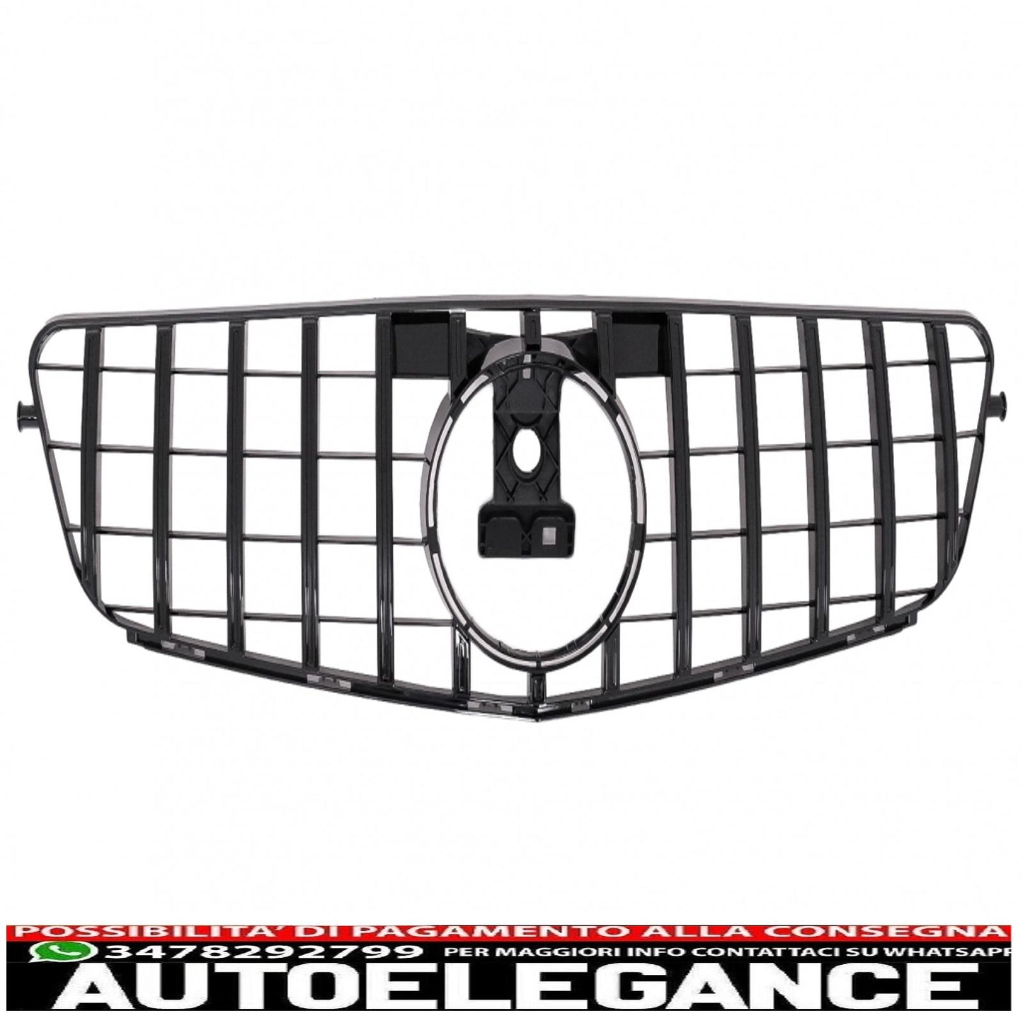 body kit with piano black front grille suitable for mercedes c-class w204 (2007-2014) restyling c63 gt-r design panamericana 