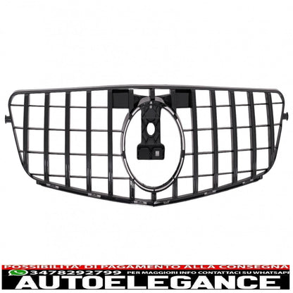 body kit with piano black front grille suitable for mercedes c-class w204 (2007-2014) restyling c63 gt-r design panamericana 
