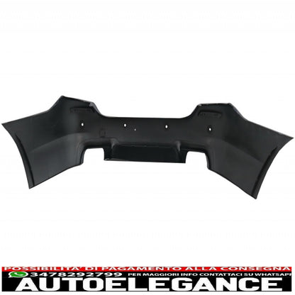 Paraurti posteriore adatto per BMW Serie 5 F10 (2011-2017) con minigonne laterali e doppi terminali di scarico in fibra di carbonio design M5