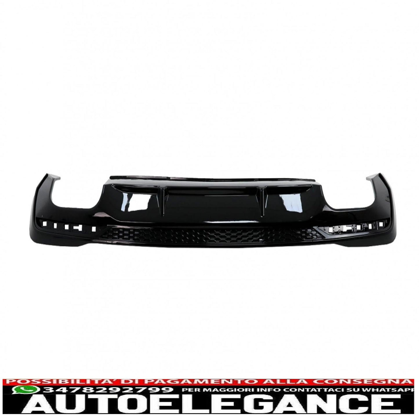 Diffusore mantovana paraurti posteriore adatto per audi a4 b9 8w facelift (2020 in poi) solo s-line nero