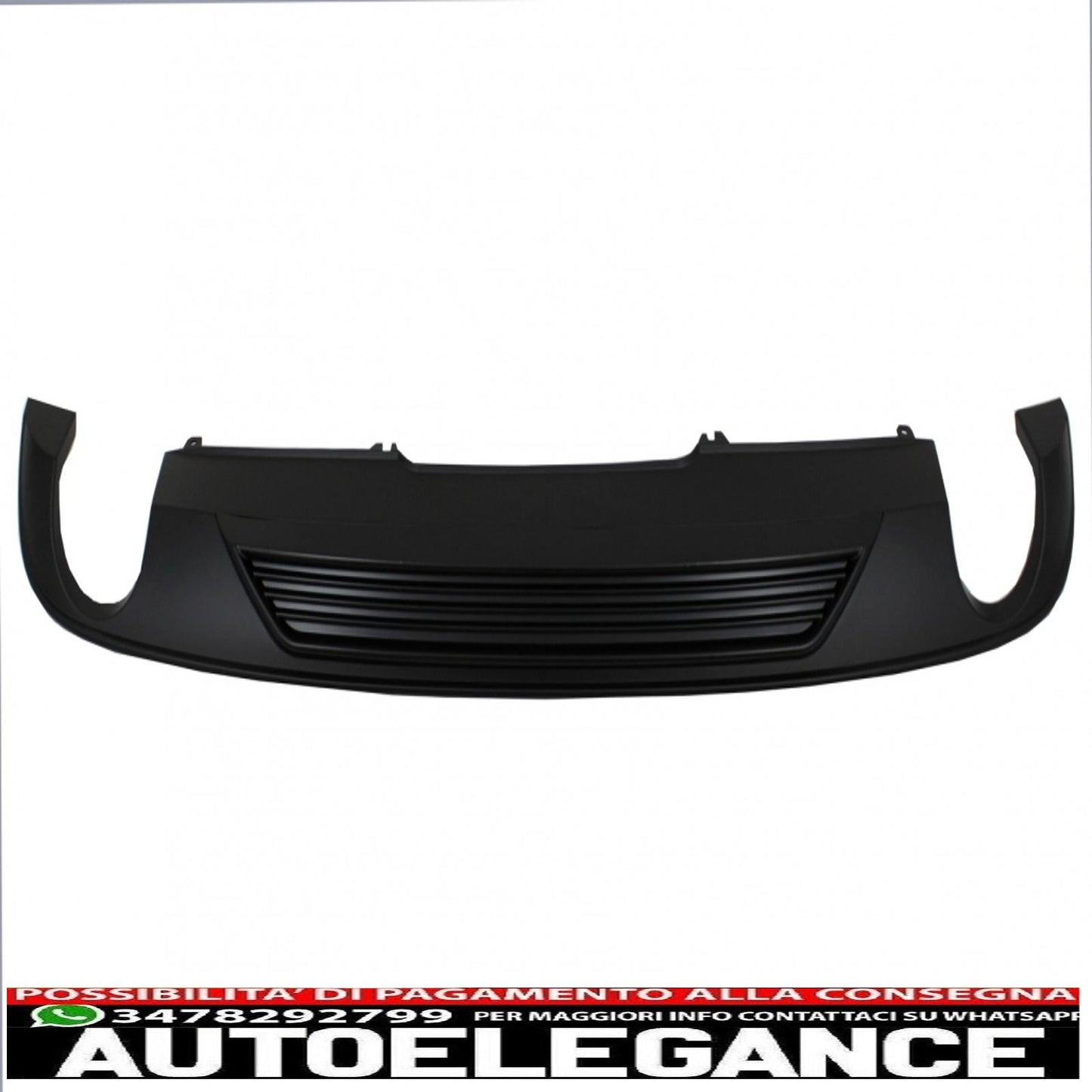 Diffusore mantovana per paraurti posteriore adatto per audi a4 b9 8w (2016-2018) berlina avant sport design per edizione standard nero