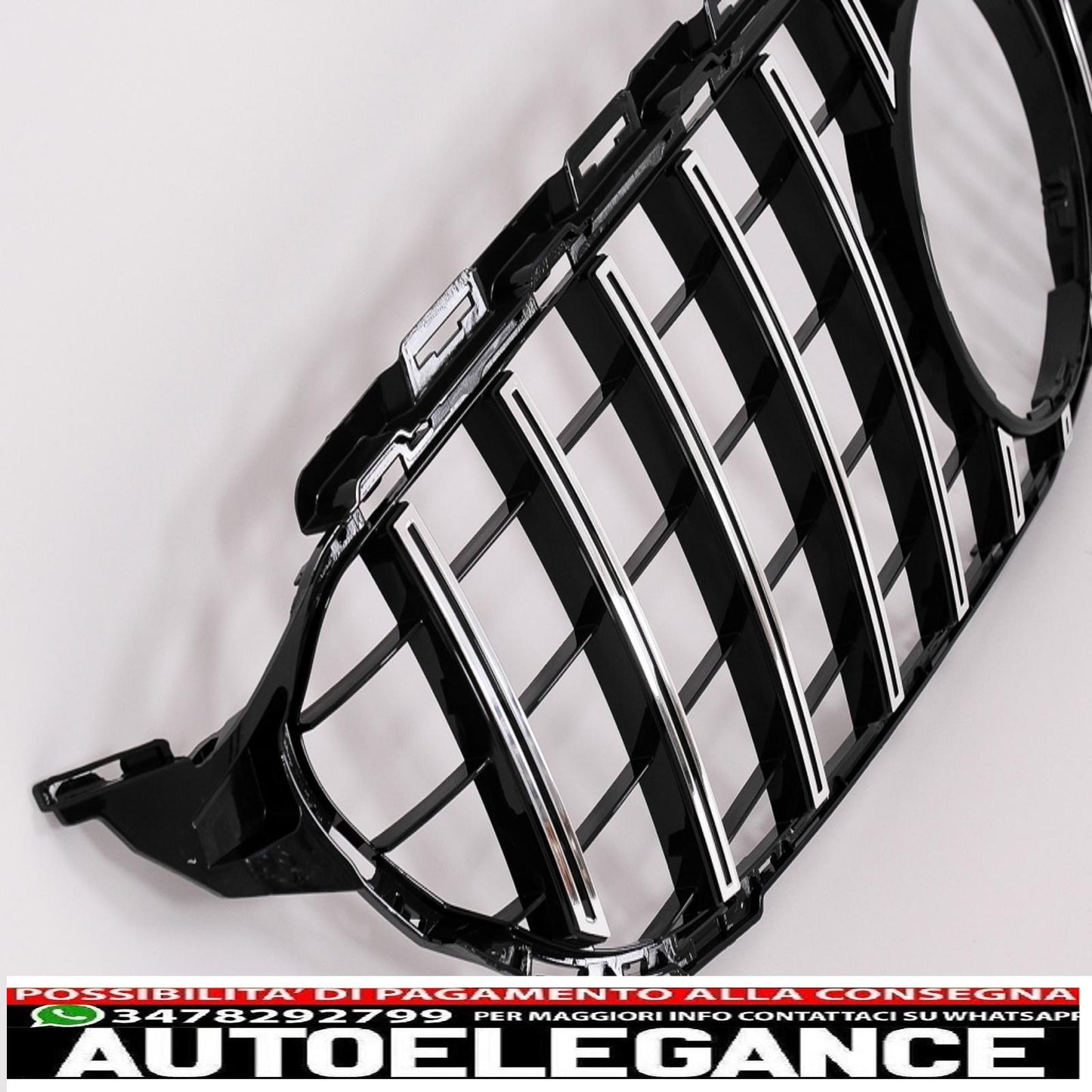 front bumper suitable for mercedes c-class w205 s205 (2014-2018) central grille with rear diffuser and exhaust tips design c63