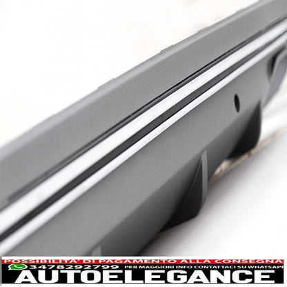 Diffusore a mantovana per paraurti posteriore con sistema di scarico e doppi terminali di scarico adatto per audi q5 8r (2009-2016)