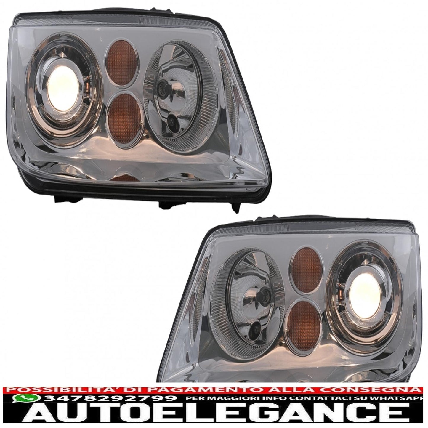 headlights suitable for vw bora (09.1998-07.2005) chrome