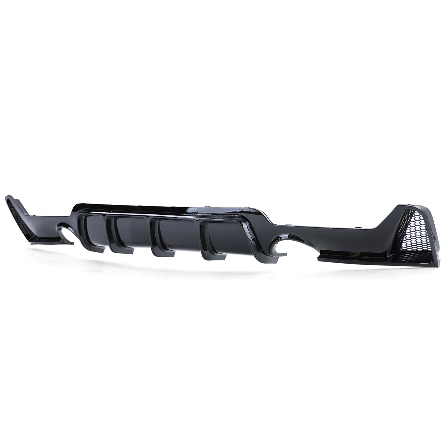 DIFFUSORE LUCIDO + TERMINALI DI SCARICO 1+1 ADATTI PER BMW SERIE 4 F32 F33 F36