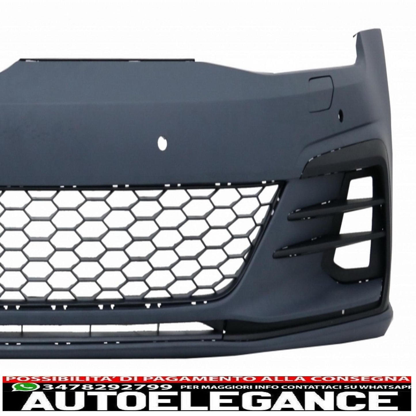 front bumper suitable for vw golf vii 7.5 (2017-up) and bi-xenon led headlights dynamic sequential cornering lights gti look 