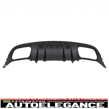 Diffusore mantovana per paraurti con alette paraurti posteriore adatto per mercedes classe c c205 a205 coupe cabriolet (2014-2019) restyling c63s design tutto nero