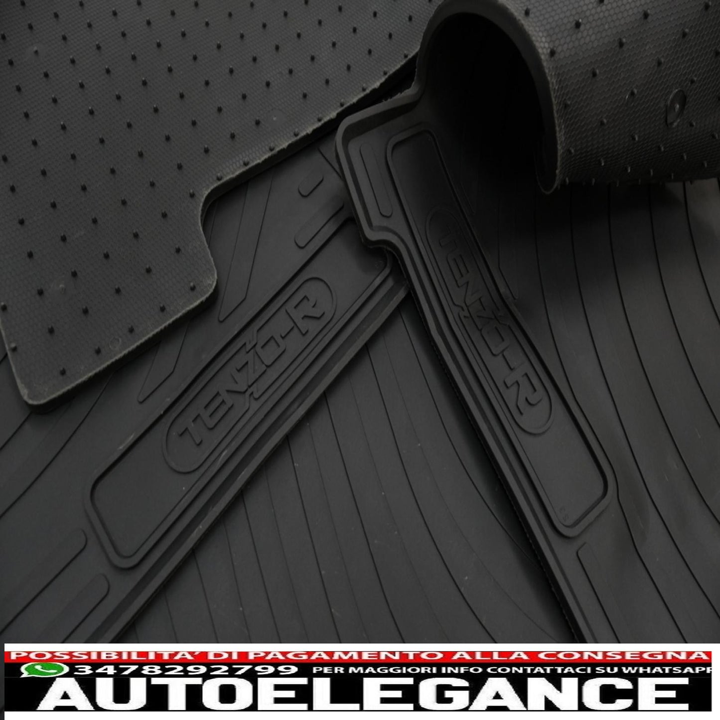 Premium tenzo-r black rubber floor mat suitable for Land Range Rover Sport L320 (2005-2013)