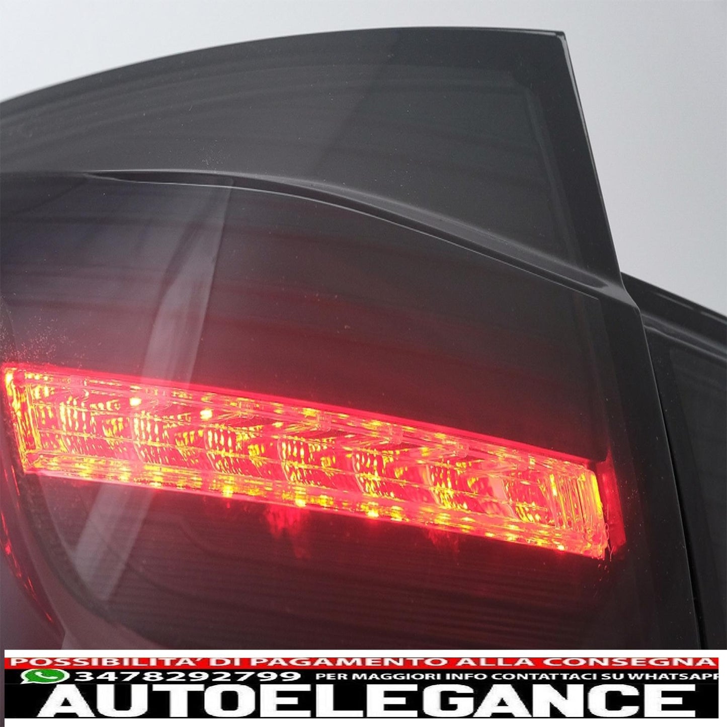LED bar rear lights suitable for bmw 3 series f30 pre lci and lci (2011-2019) black smoke with dynamic sequential cornering light