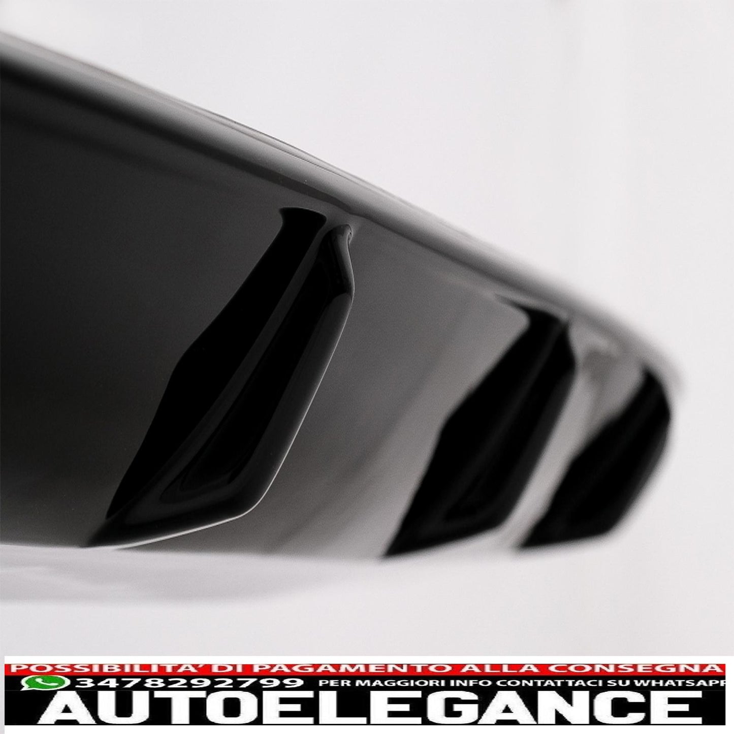 Diffusore d'aria mantovana paraurti posteriore adatto per skoda octavia ii (2004-2009) pianoforte nero