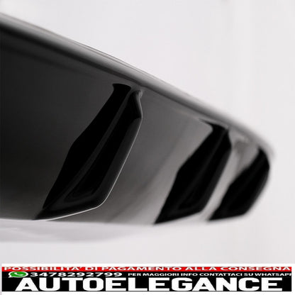 Diffusore d'aria mantovana paraurti posteriore adatto per skoda octavia ii (2004-2009) pianoforte nero