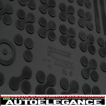 Black rubber mat suitable for Land Rover Discovery V L462 (2017-) Range Rover Sport II L494 (2013-2020)