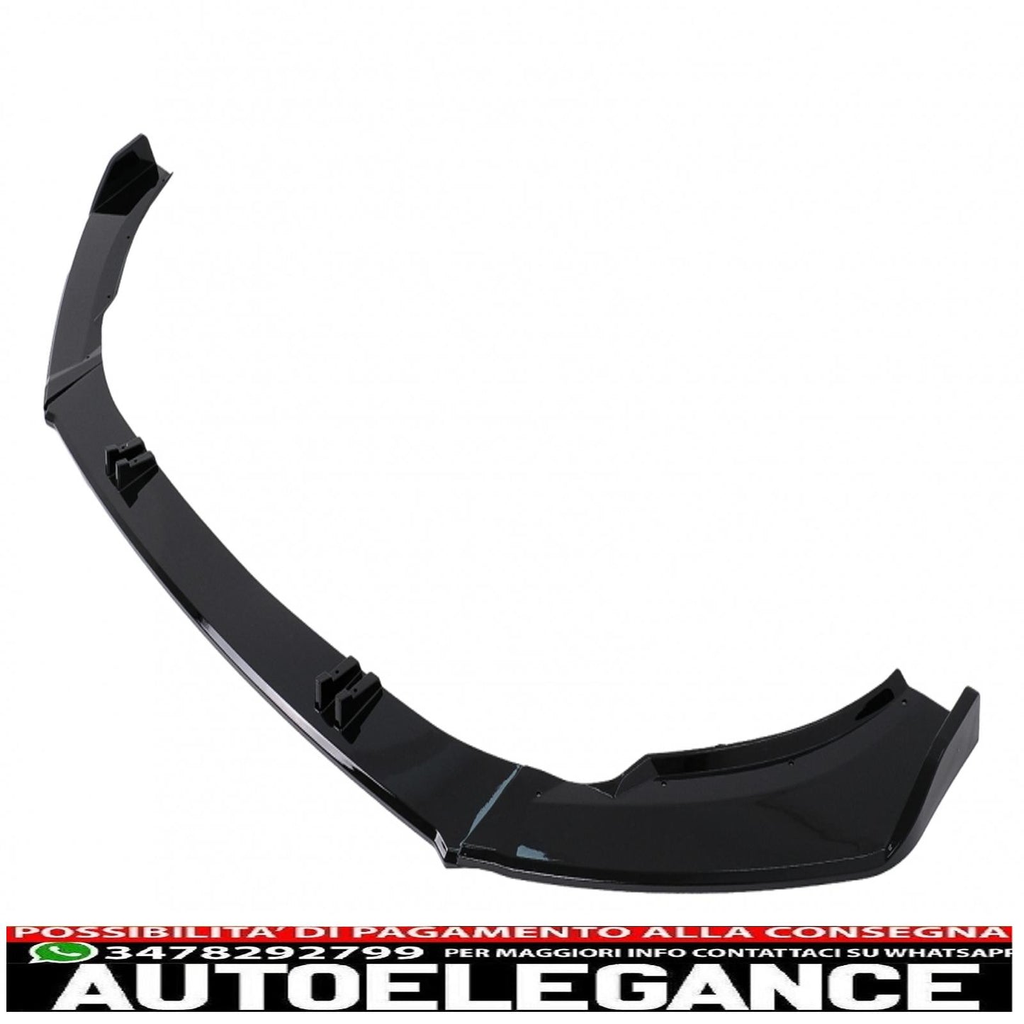 Front bumper lip extension additional spoiler suitable for vw polo aw mk6 (2018-up) piano black