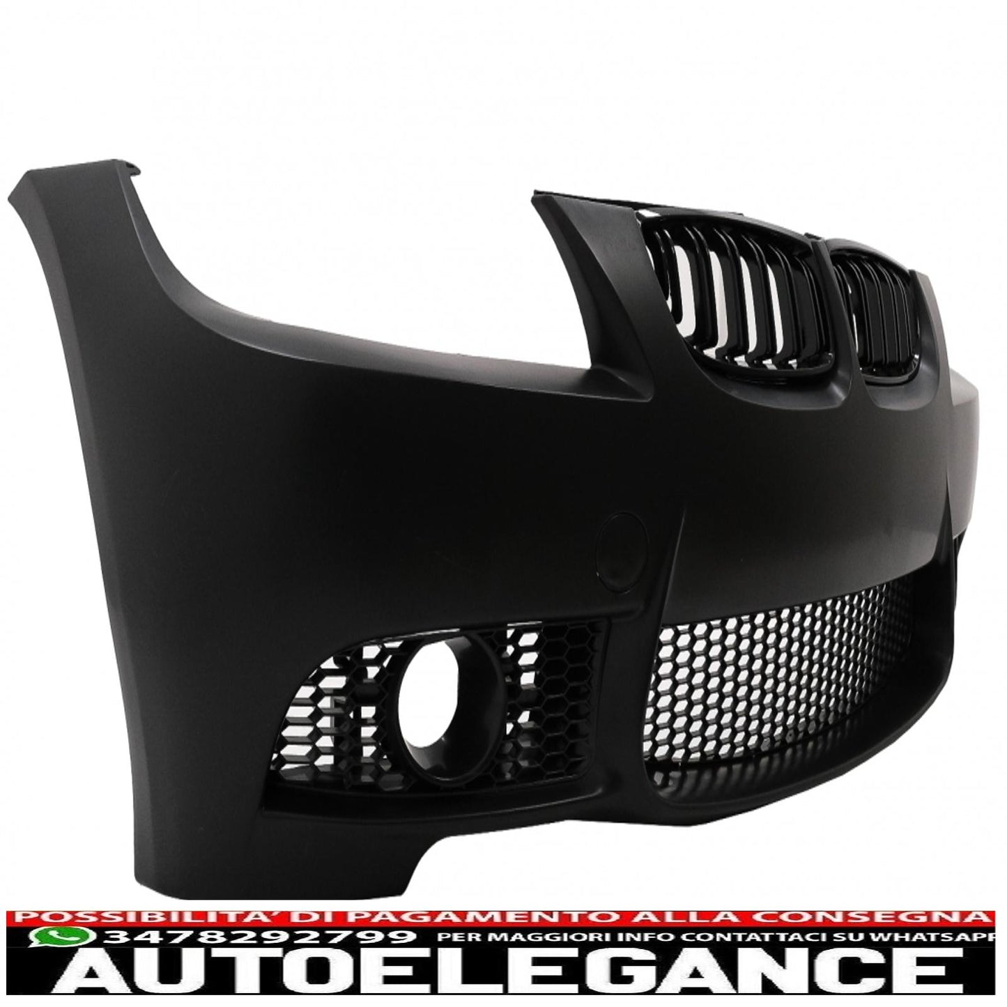 Paraurti anteriore con griglie a doppio rene adatto per bmw serie 3 e90 e91 lci (2008-2011) berlina touring m3 design