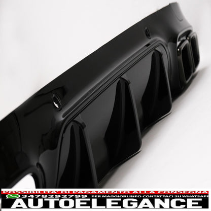 diffusore posteriore con terminali di scarico neri adatto per mercedes classe cls c257 sport line (2018-up) design cls63