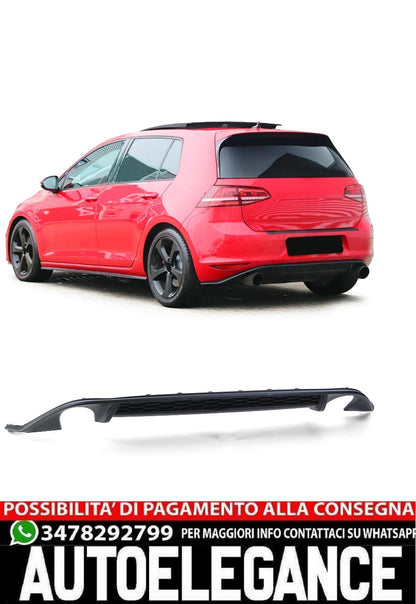 diffusore posteriore sportivo nero lucido adatto per VW Golf 7 Limo 12-17