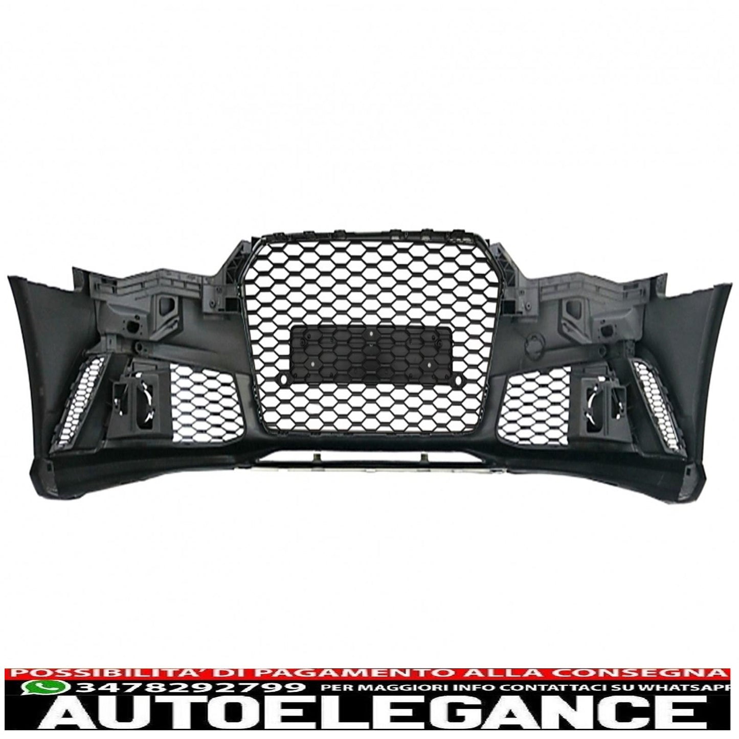 front bumper with additional spoiler suitable for audi a6 c7 4g facelift (2015-2018) rs6 design 