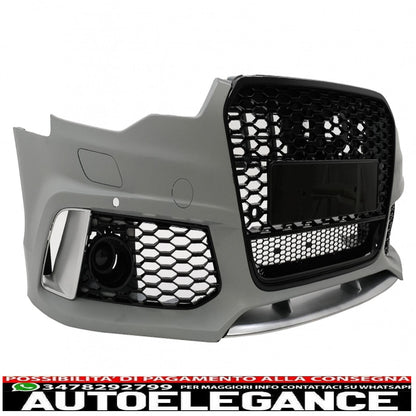 paraurti anteriore con griglia centrale adatto per audi a6 c7 4g (2011-2015) design rs6