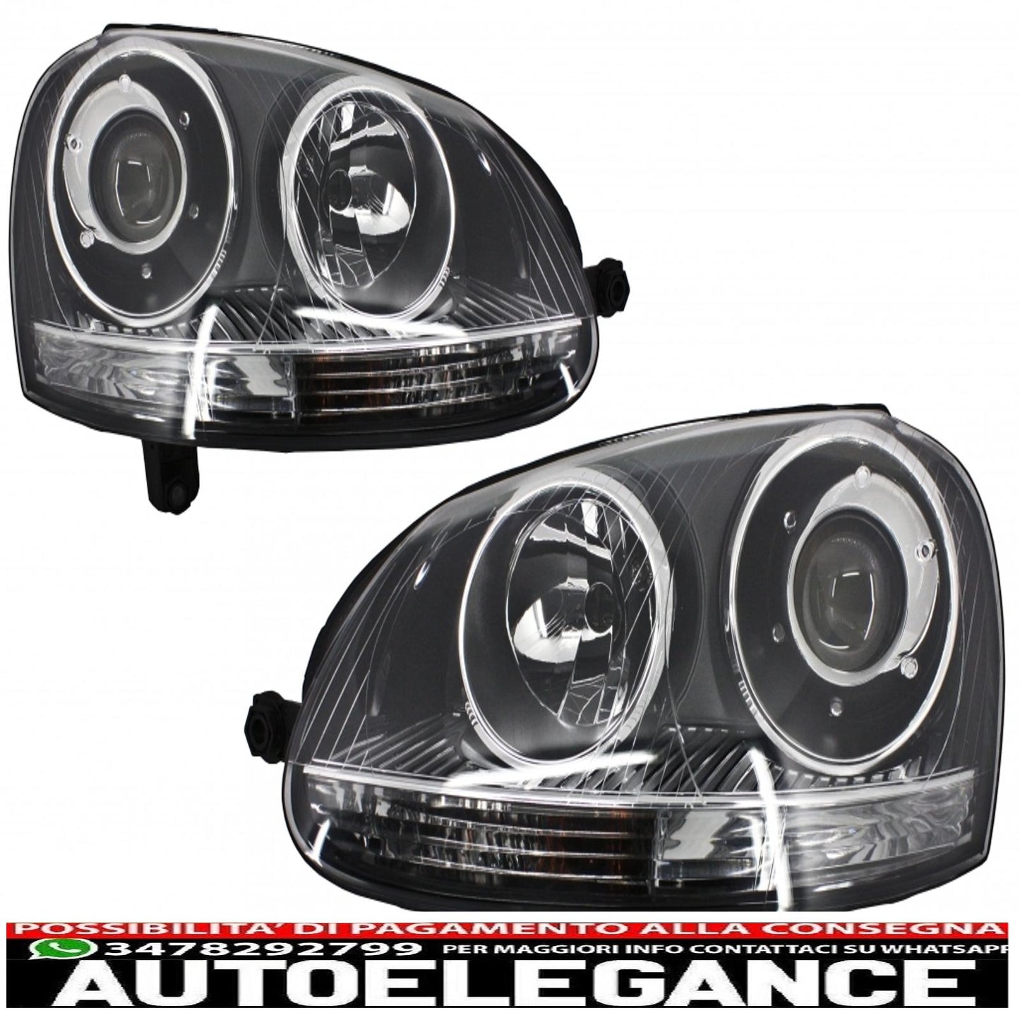 body kit suitable for vw golf mk v 5 (2003-2007) gti r32 design with full exhaust system and xenon look headlights chrome edition 