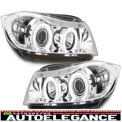 headlights suitable for bmw e90/e91 3er_2 ccfl halo chrome_rims 